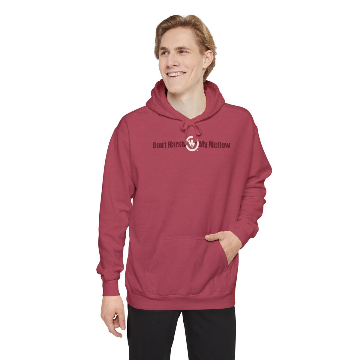 Stückgefärbter Hoodie für Herren 