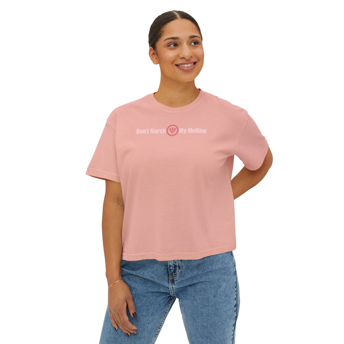 Kurzes Boxy-T-Shirt für Damen 