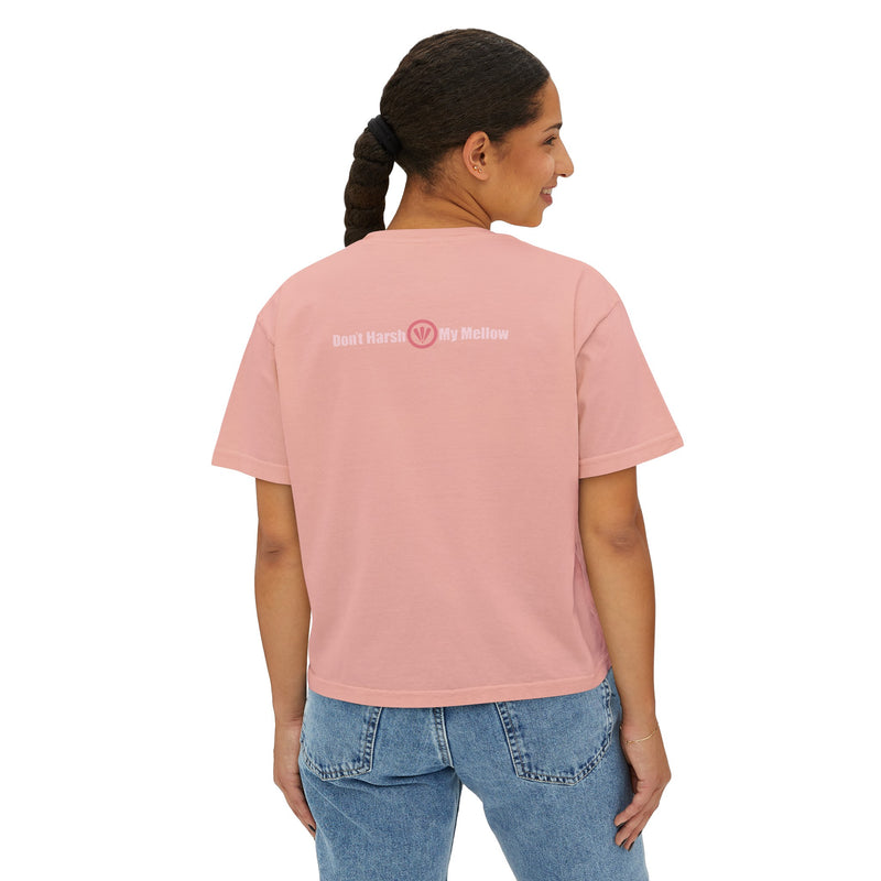 Pigmentgefärbtes Boxy-T-Shirt für Damen 