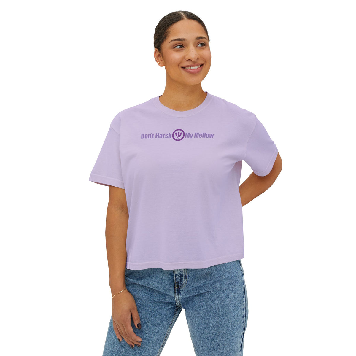 Kurzes Boxy-T-Shirt für Damen 