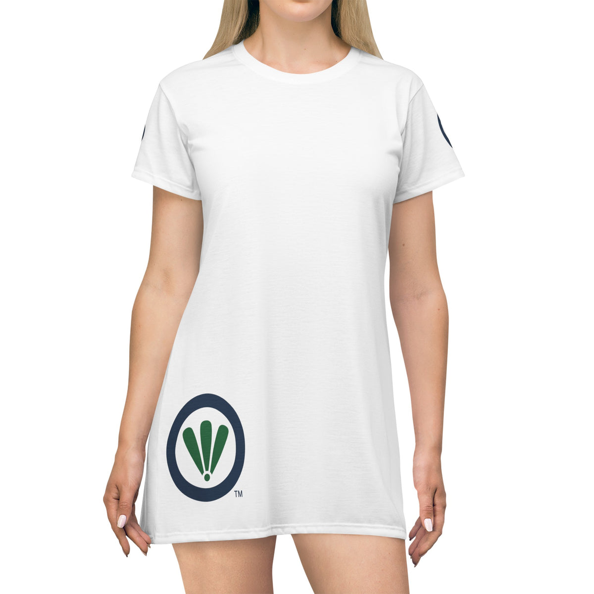 Robe t-shirt avec logo sur le devant 