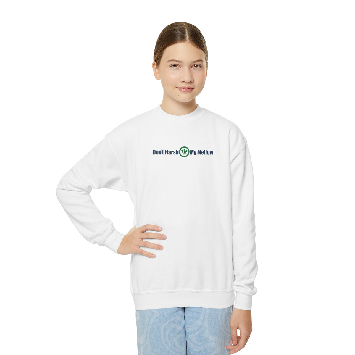 Sweatshirt mit Rundhalsausschnitt für Jugendliche (Mädchen)