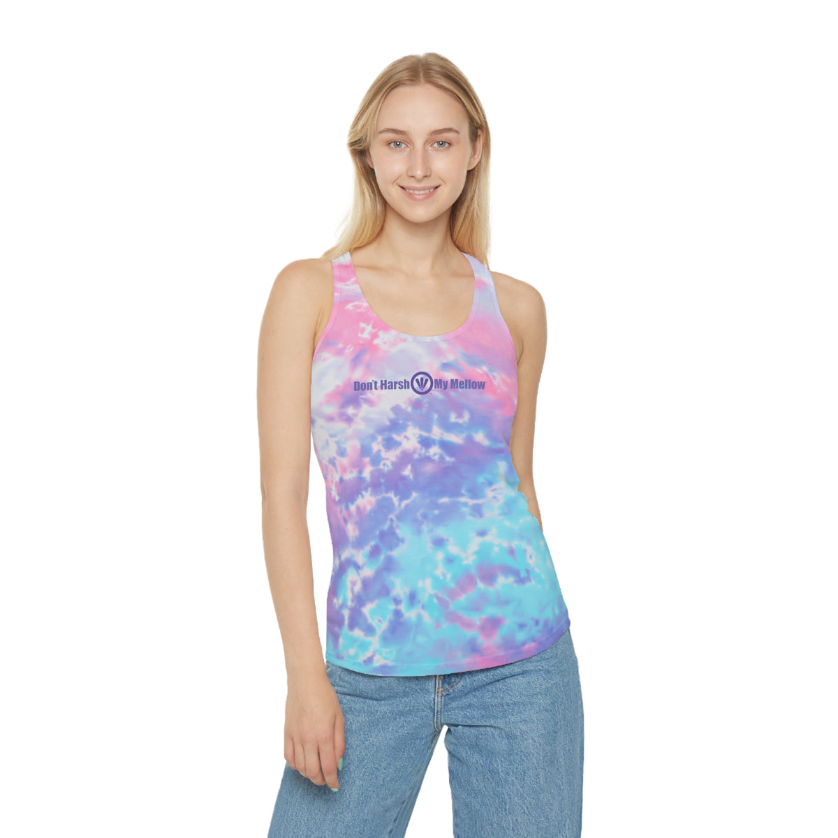 Tanktop mit Racerback und Batikmuster 