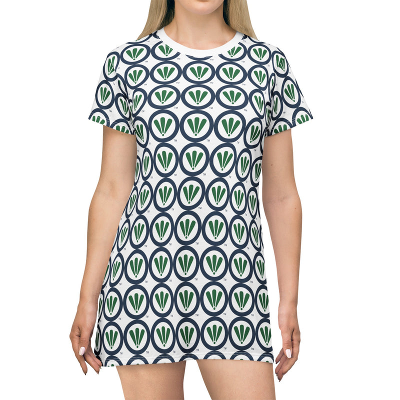 T-Shirt-Kleid mit Allover-Logo 