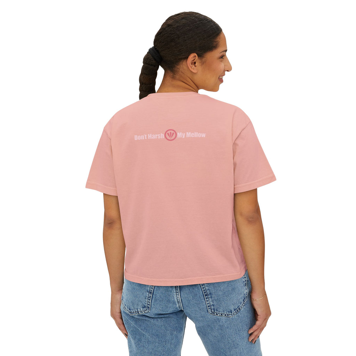 T-shirt court et carré pour femme 