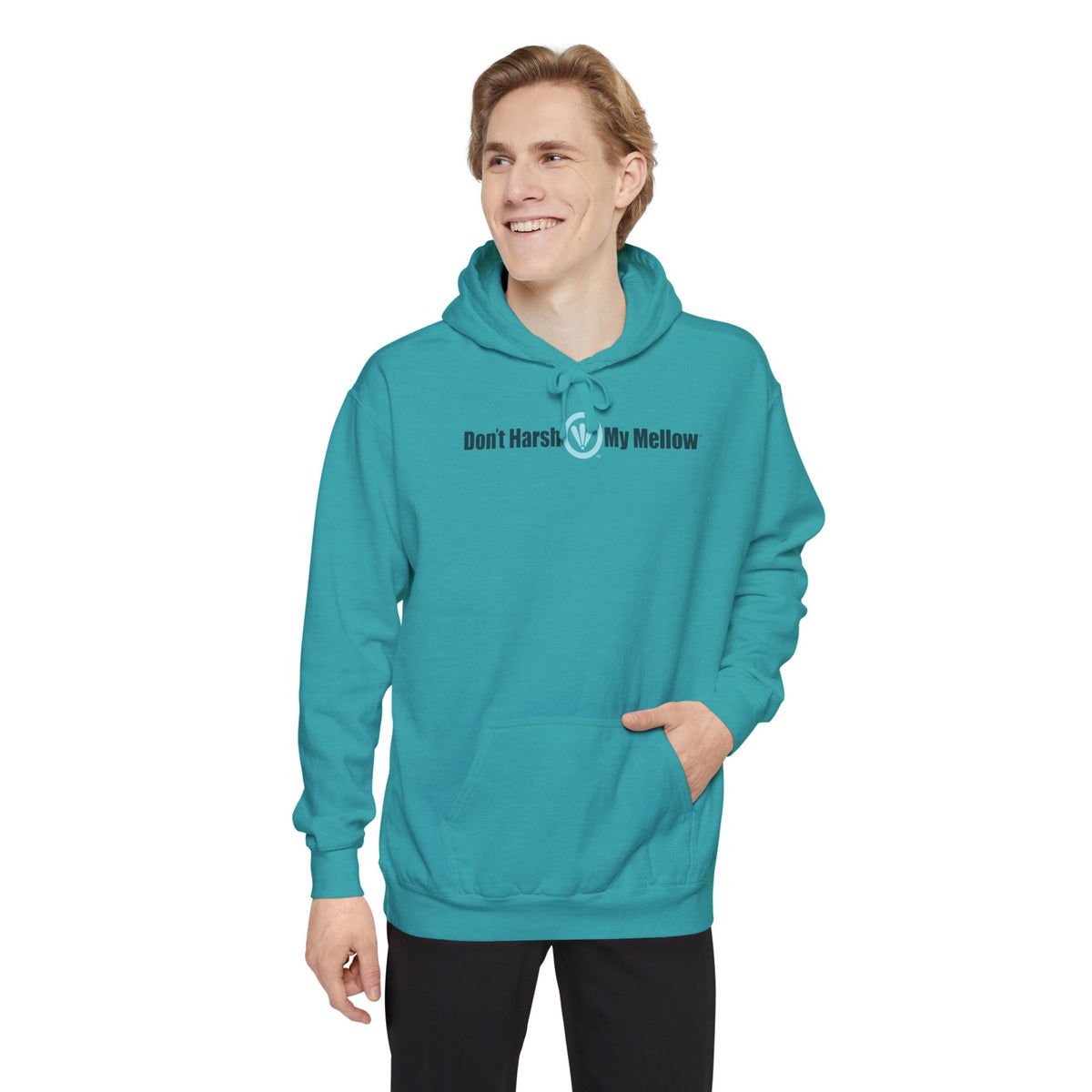 Stückgefärbter Hoodie für Herren 