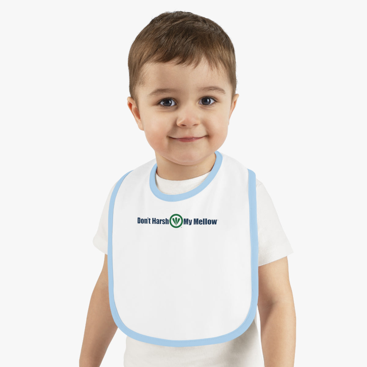 Baby Contrast Trim Jersey Bib